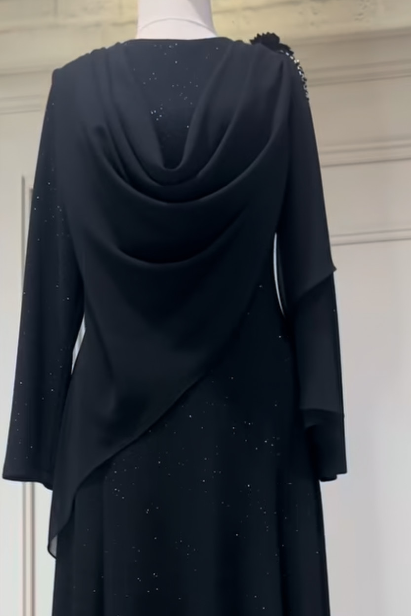 Eflin 5143 simli Abiye - Siyah