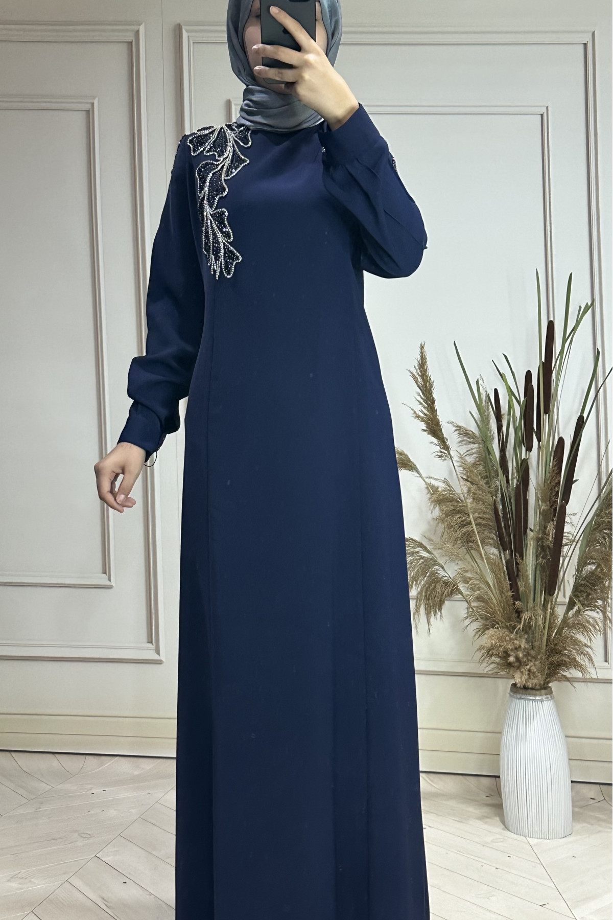 GZ 5134 Elbise - Lacivert