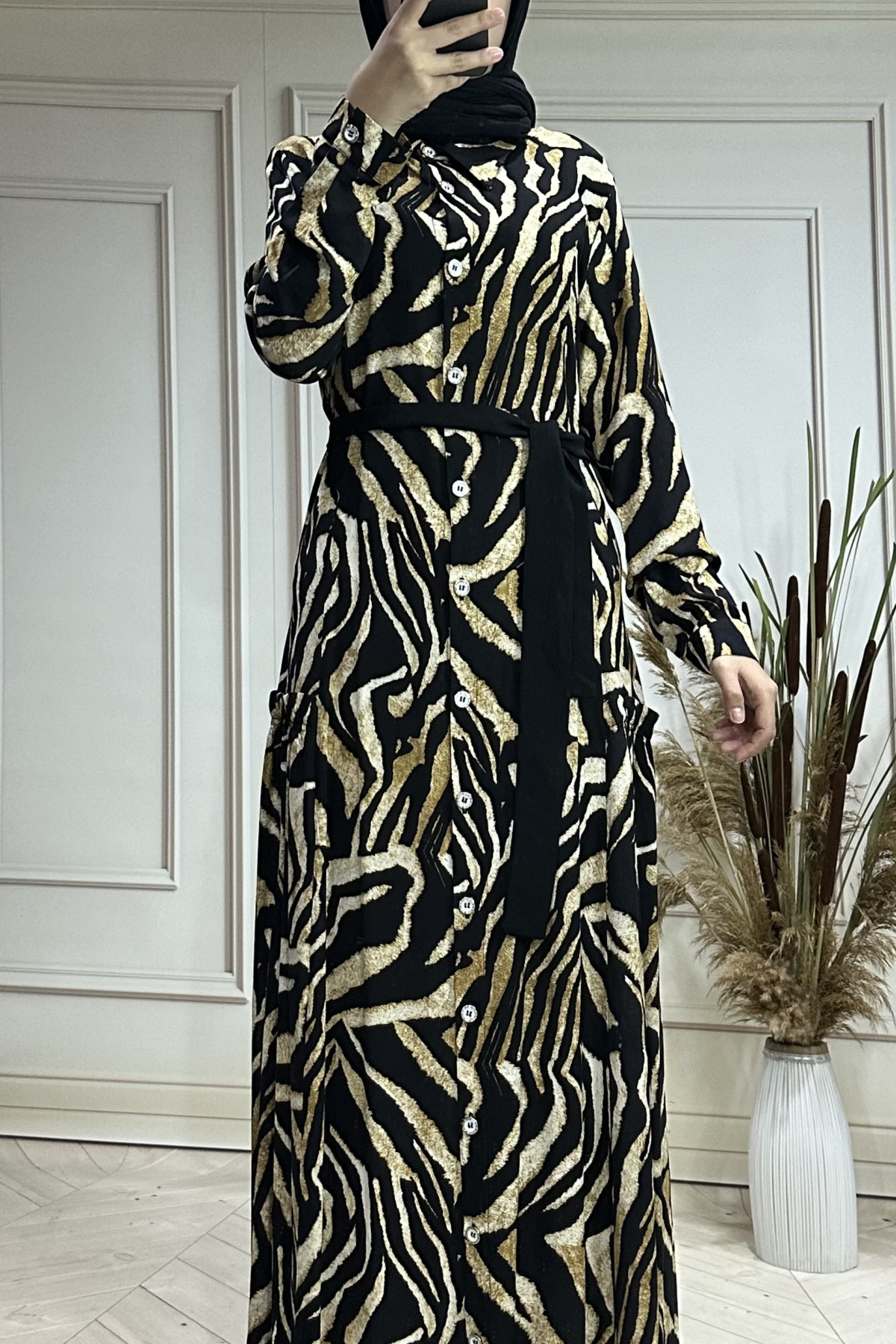 Za 6071 Elbise - Sarı