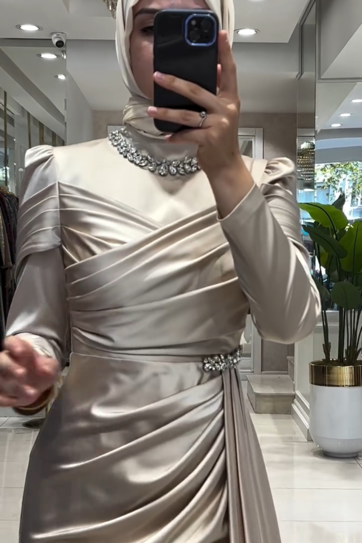 Pınar Şems Mina Abiye - gold