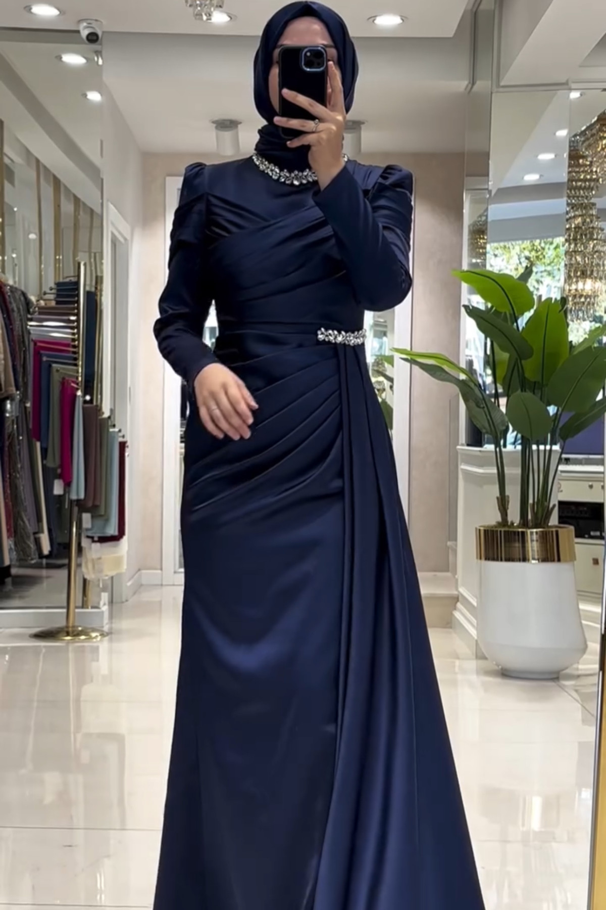 Pınar Şems Mina Abiye - lacivert 