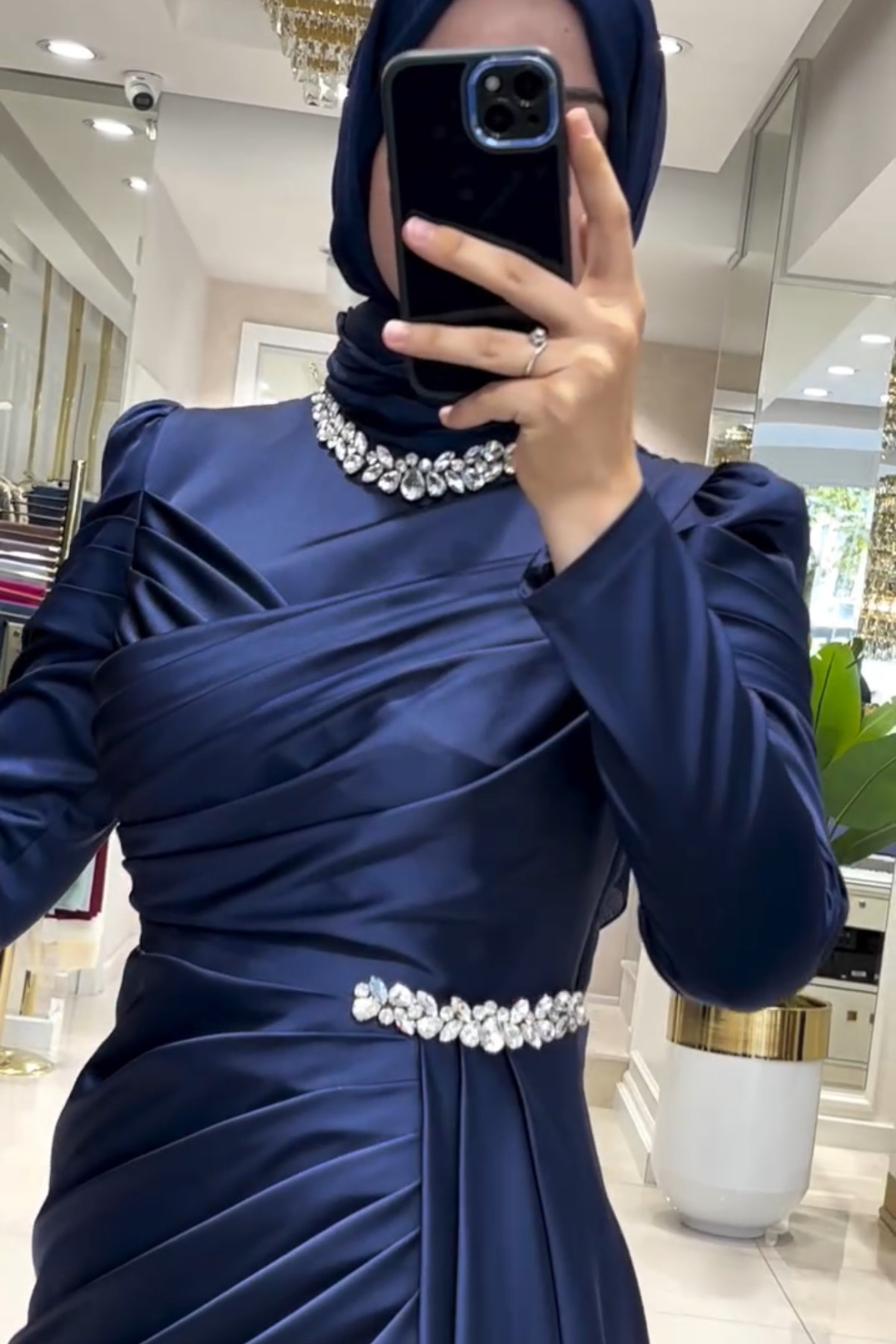 Pınar Şems Mina Abiye - lacivert 