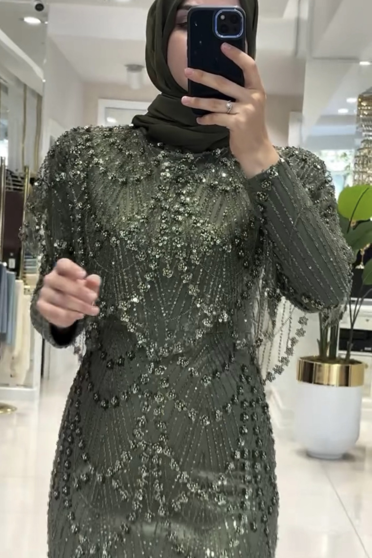 Pınar Şems Yeni Lavanta Abiye - Haki