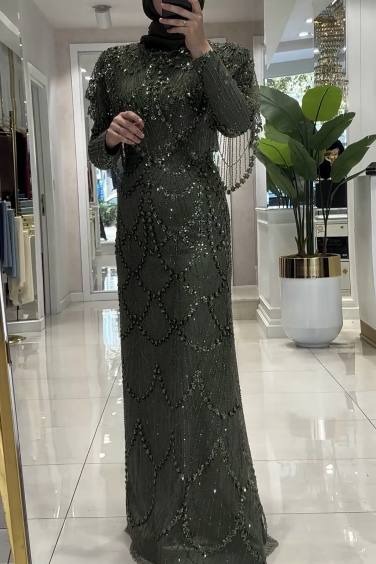 Pınar Şems Yeni Lavanta Abiye - Haki