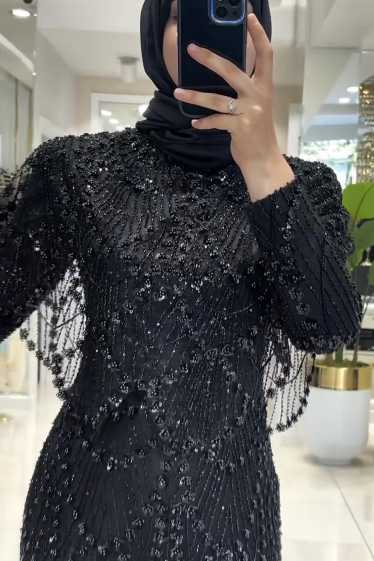 Pınar Şems Yeni Lavanta Abiye - Siyah