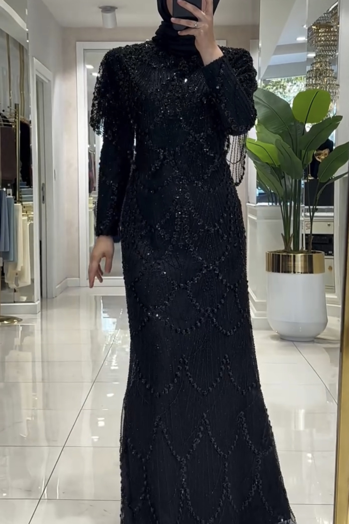 Pınar Şems Yeni Lavanta Abiye - Siyah