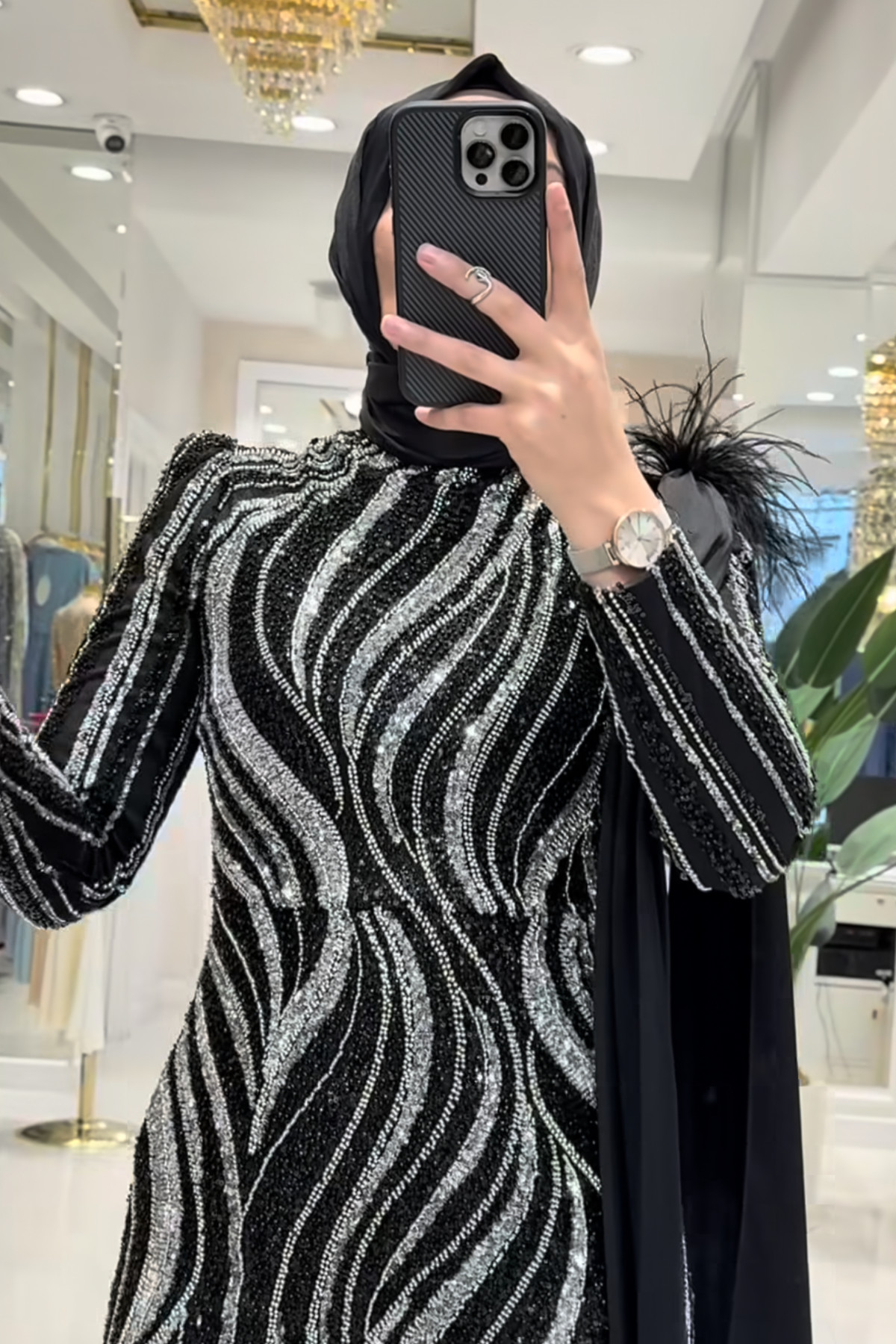 Pınar Şems Zerrin Abiye - Siyah